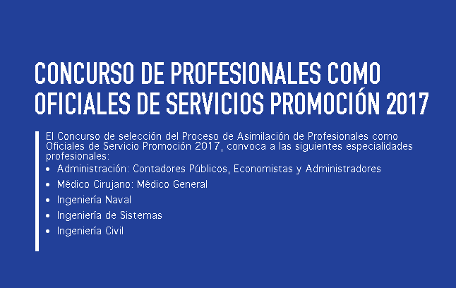 Comunicado sobre convocatoria para asimilación en la marina