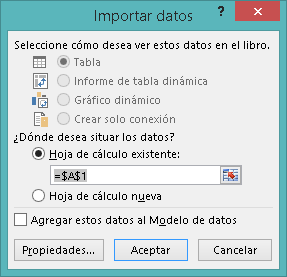 Importar Datos en Excel