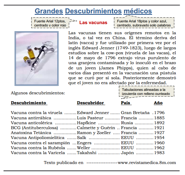 Ejercicio Práctico Nro 05 Word 2007, 2010, 2013