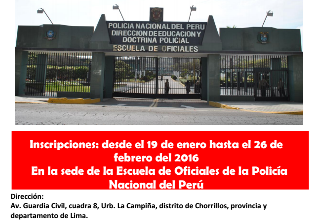 Resultados del Proceso de Asimilación a la PNP 2016