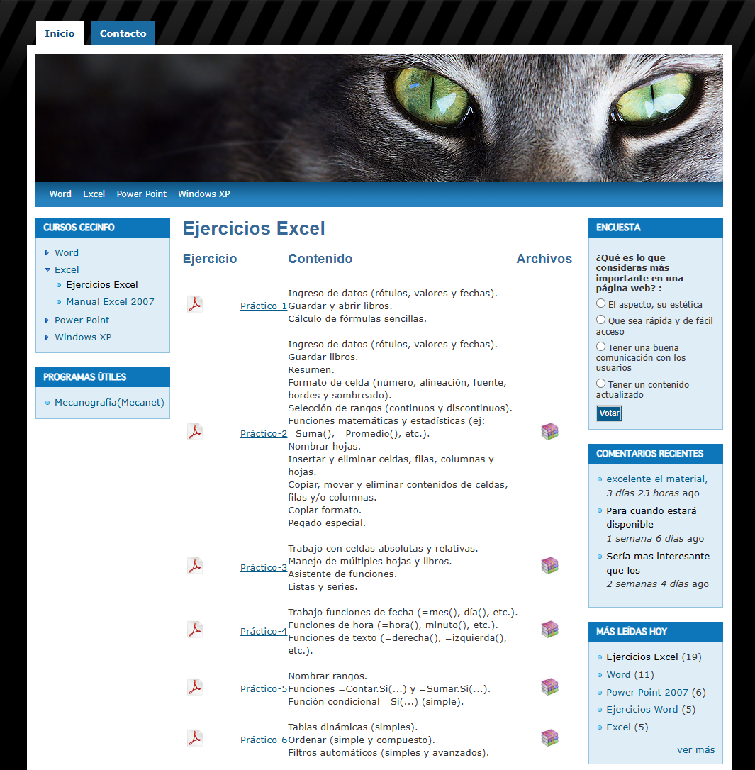 Imagen de la página www.jsequeiros.com en el 2010.