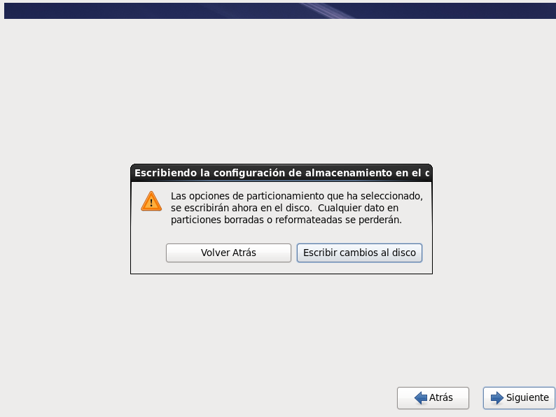 Escribir los cambios