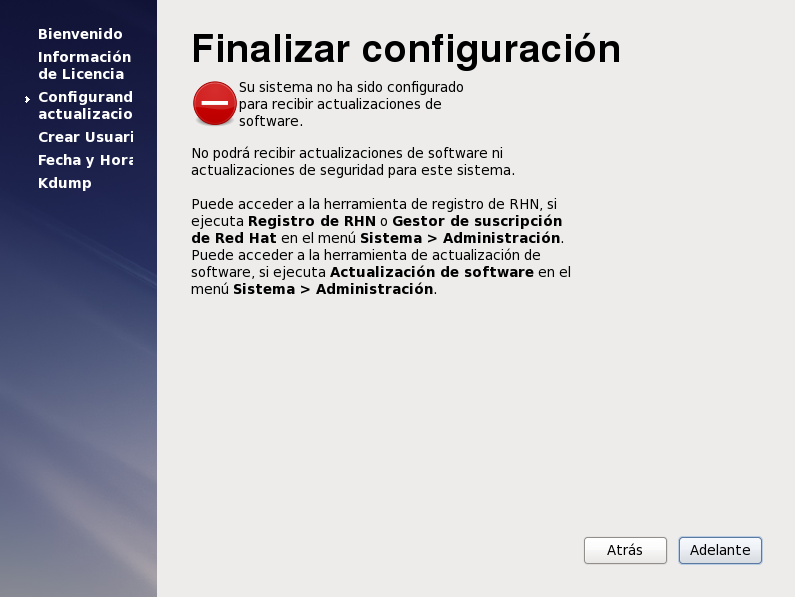 Finalizar configuración
