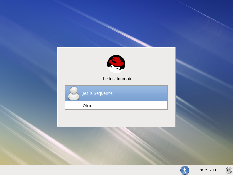 Pantalla de bienvenida de Red Hat Enterprise Linux 6