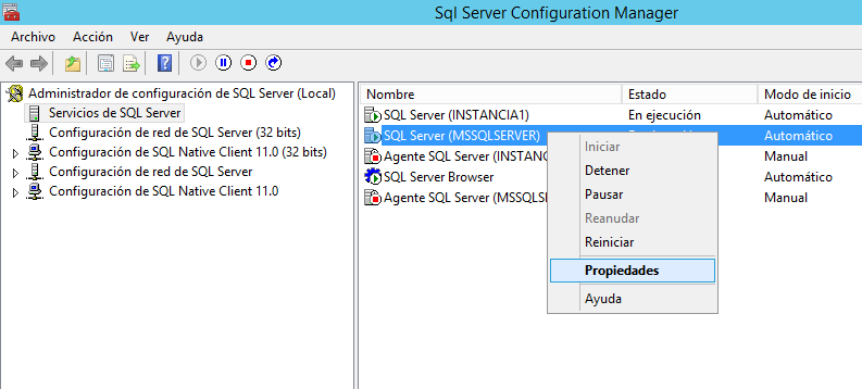 Administrador de configuración de SQL Server