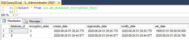 Cifrado de una base de datos de usuario TDE SQL Server