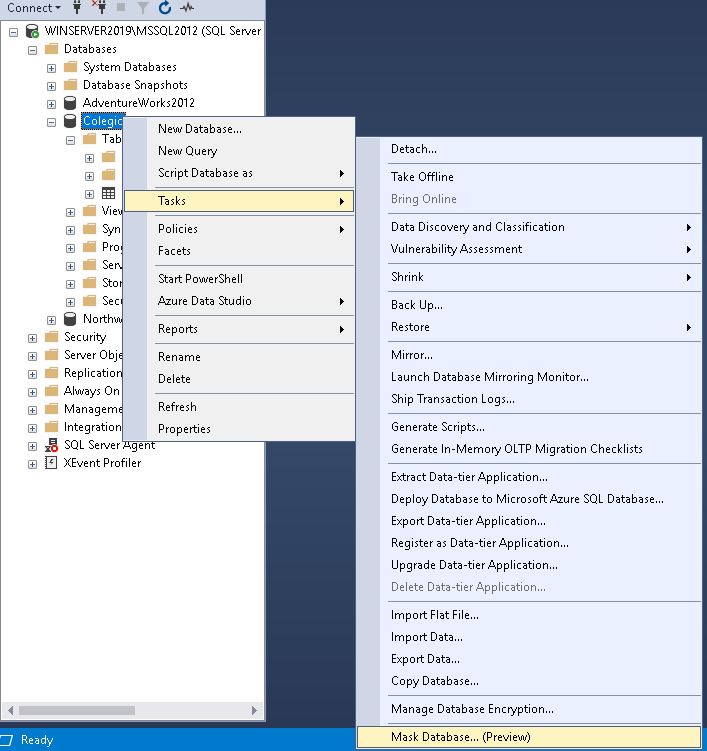 Enmascaramiento de datos en SQL Server