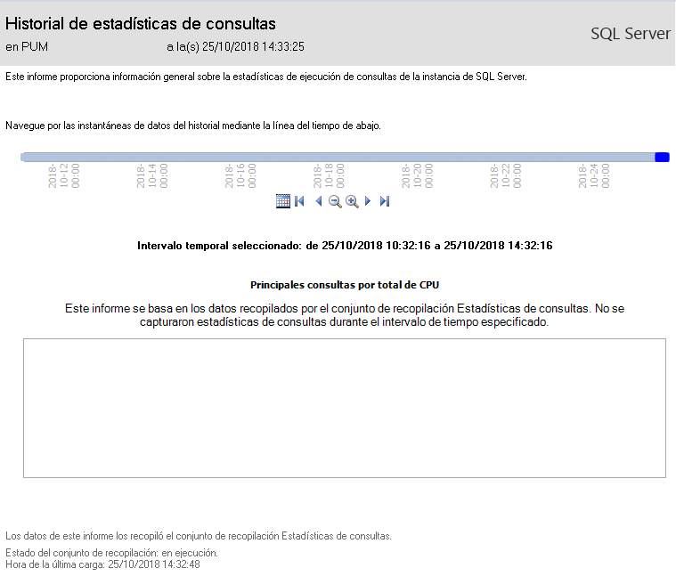 Historial error en Data Collector SQL Server, no se puede crear un archivo que ya existe