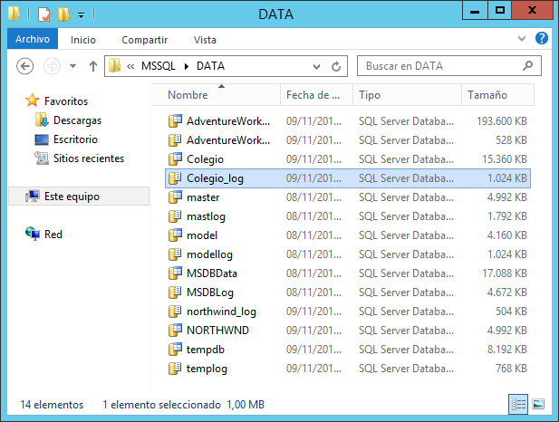Tamaño del archivo después de truncar y reducir el log de transacciones de SQL Server