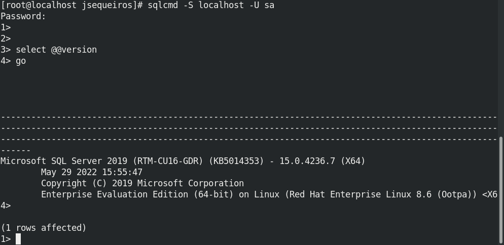 Iniciar sesión de SQL Server con SQLCMD