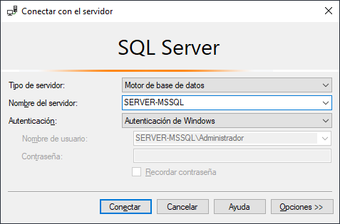Conectar SSMS a un servidor de SQL Server