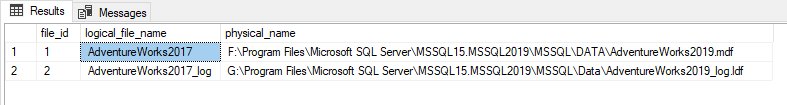 Ver archivos ubicación de Archivos MDF y LDF SQL Server